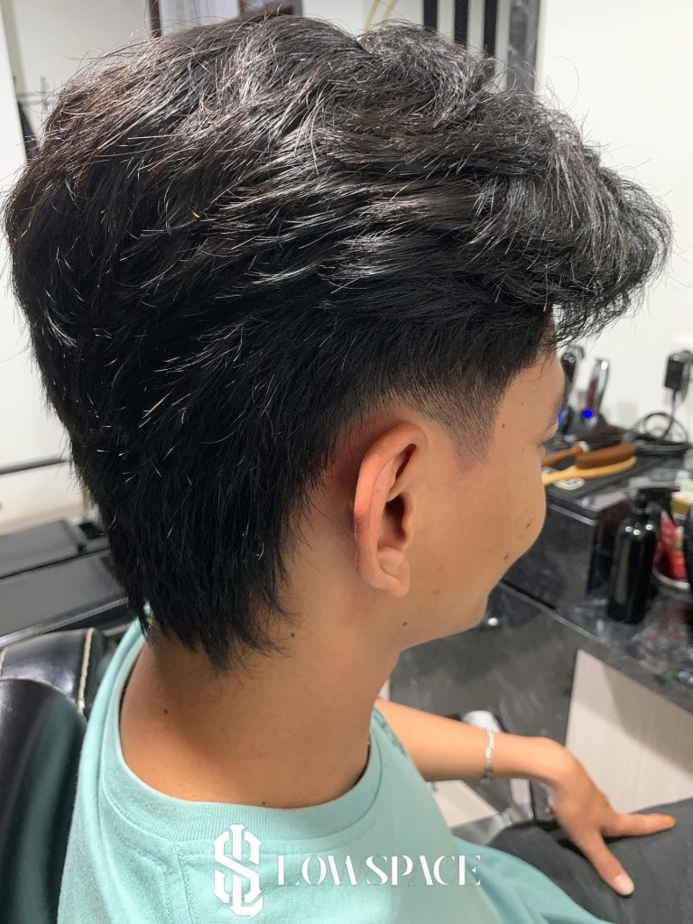 Detail hasil haircut pria di Lowspace Hair Studio